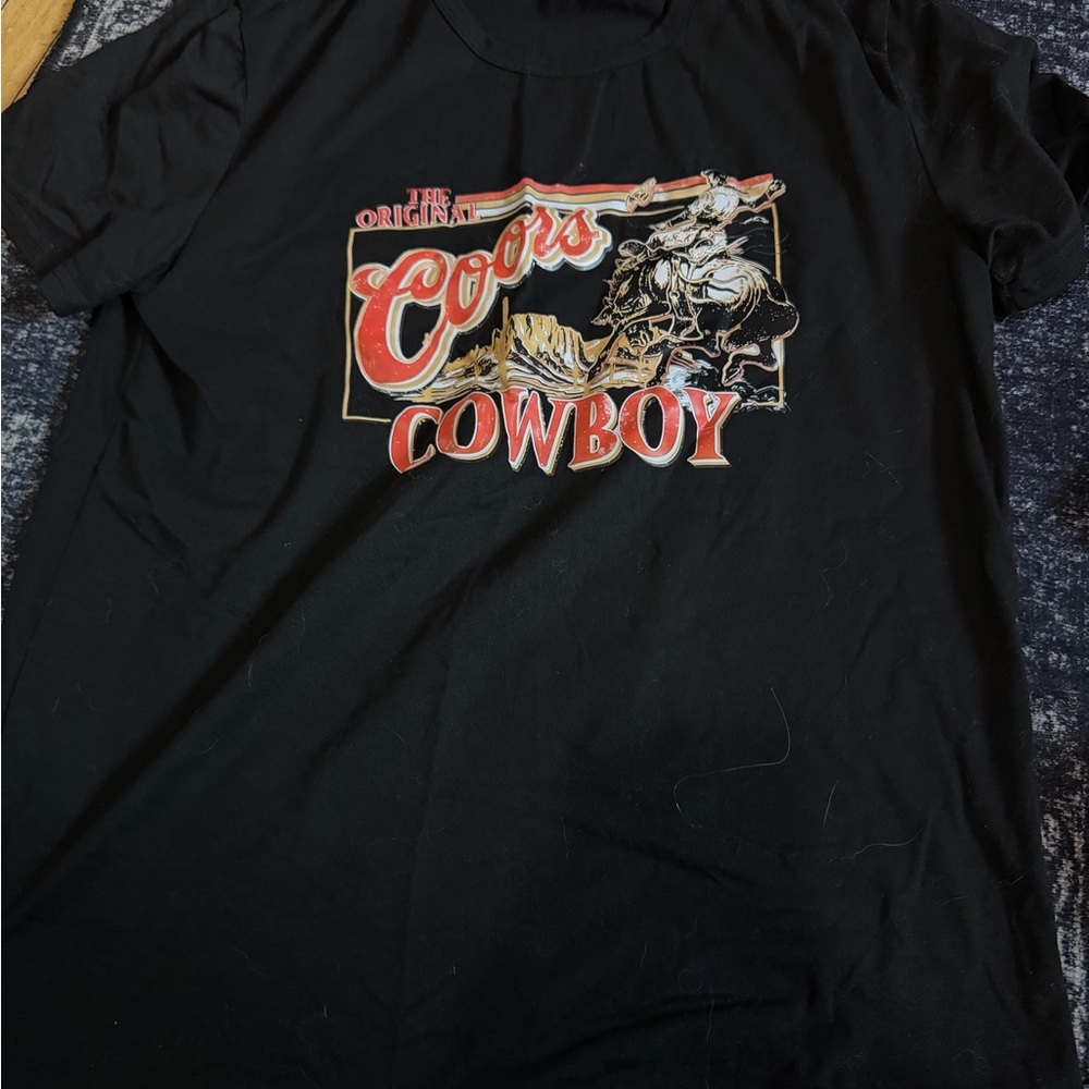 Coors Cowboy Graphic Tee - Black